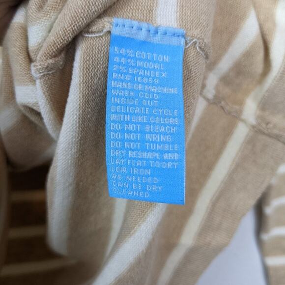 J. McLaughlin Modern Coastal Tan Striped Sweater Size S - Picture 5 of 5